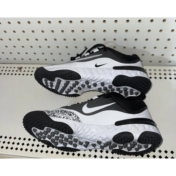 Nike Alpha Huarache Elite 4 Womens Indoor Softball Turf Shoes Size 8.5 Black