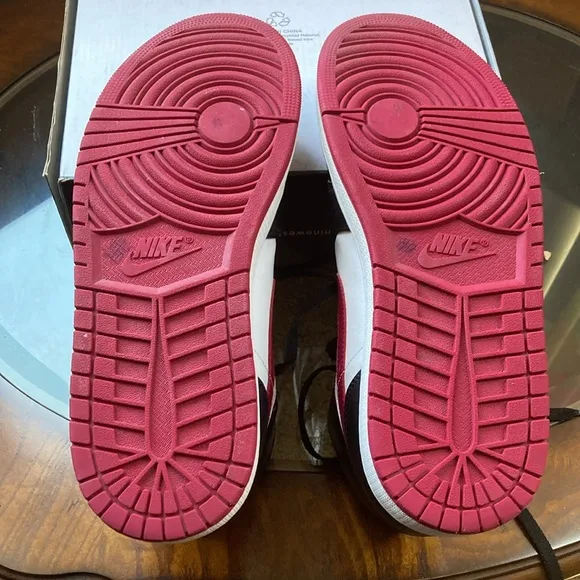 Nike Black and Pink High-Top Athletic Shoes