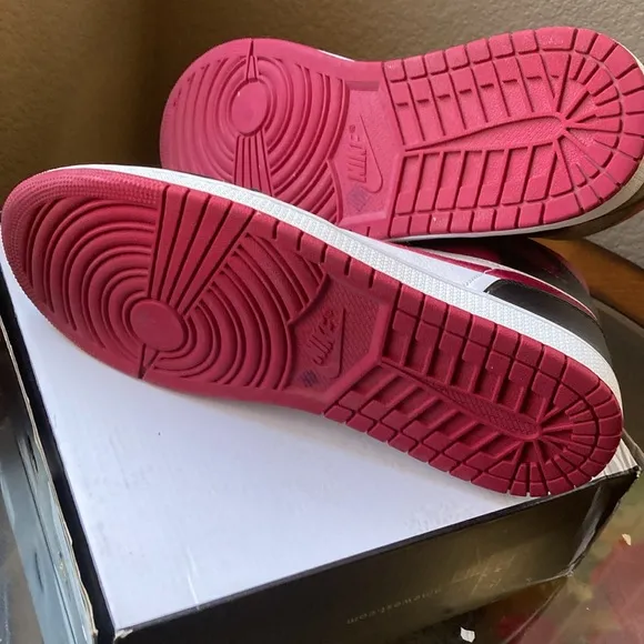 Nike Black and Pink High-Top Athletic Shoes