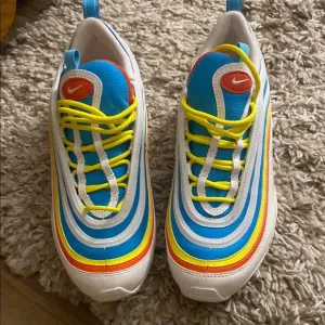 Nike Blue and Yellow Air Max 97 Sneakers