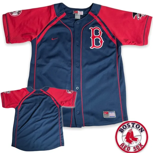 Nike Boston Red Sox Baseball Jersey Youth Large Vintage Mint MLB Merchandise