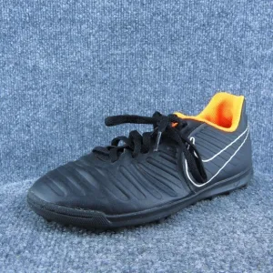 Nike Boys Indoor Soccer‎ Shoes Athletic Black Synthetic Lace Up Size Y 6 Medium