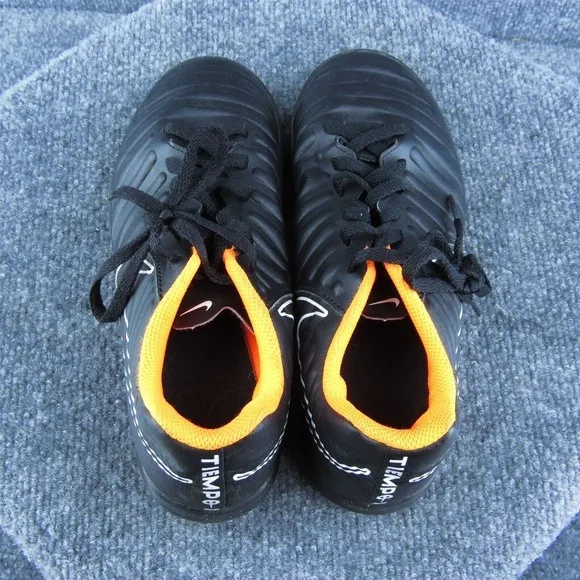 Nike Boys Indoor Soccer‎ Shoes Athletic Black Synthetic Lace Up Size Y 6 Medium