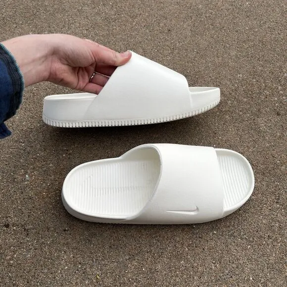 Nike Calm Slide Slides Sandals Slippers White Sail FD4116-100 Men's SZ 10 W 9