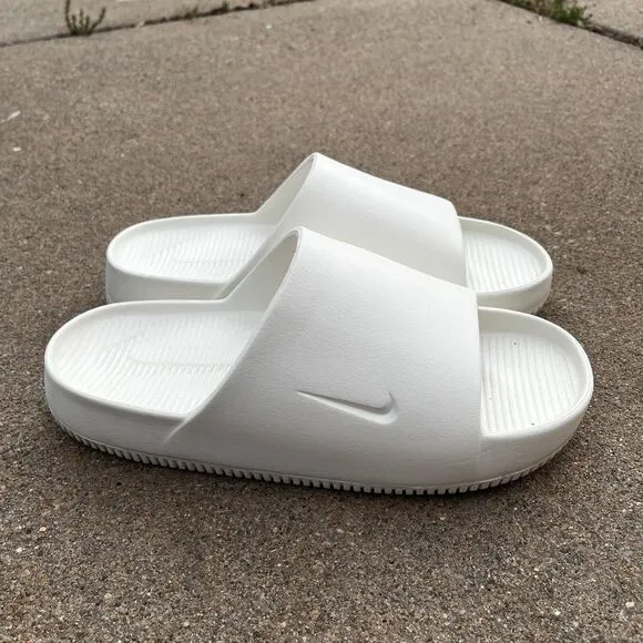 Nike Calm Slide Slides Sandals Slippers White Sail FD4116-100 Men's SZ 10 W 9