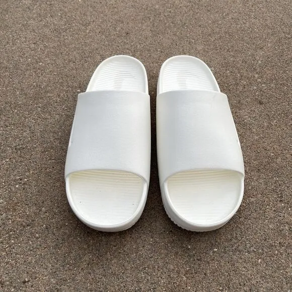 Nike Calm Slide Slides Sandals Slippers White Sail FD4116-100 Men's SZ 10 W 9