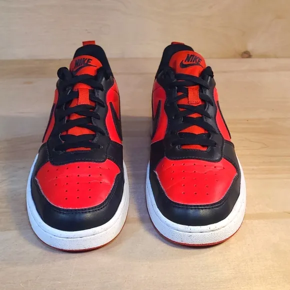Nike Court Borough Low Red Black Youth Sneakers