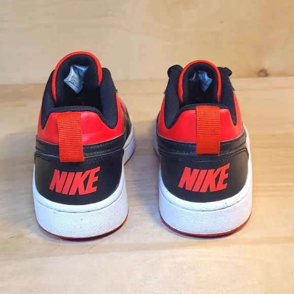 Nike Court Borough Low Red Black Youth Sneakers