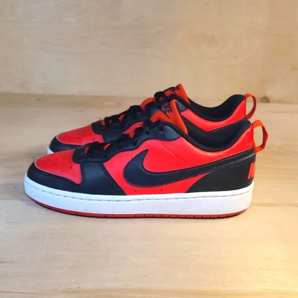 Nike Court Borough Low Red Black Youth Sneakers