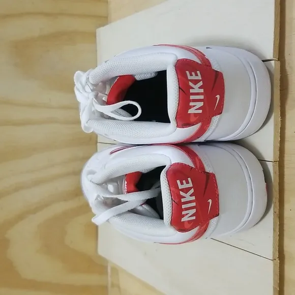 Nike Court Vision Low Swoosh Print Mens Size 14 White/Red/MultiColor