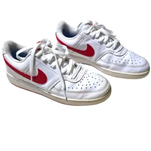 Nike Court Vision Men's White and Red Sneakers