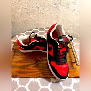Nike Delta Force SB Red Black Athletic Shoes EUC athletic athleisure streetwear