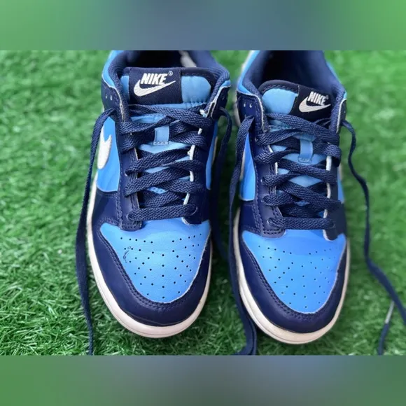 Nike Dunk Low Big Kids' Shoes University Blue/Midnight Navy/White) Size 4.5
