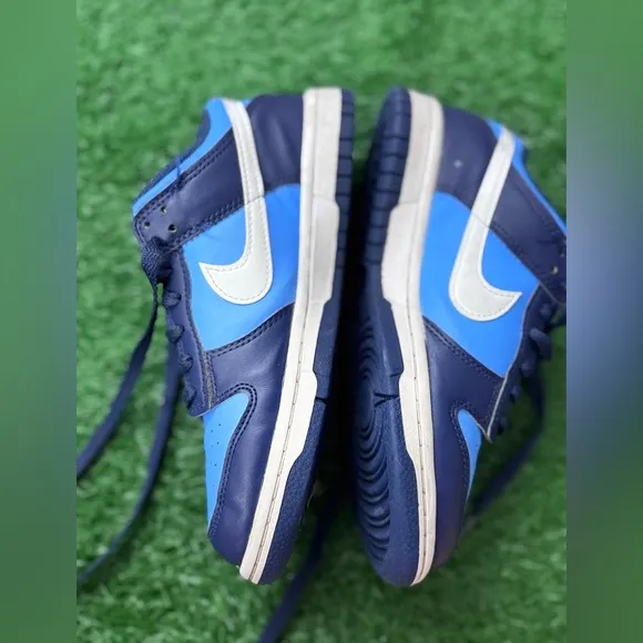 Nike Dunk Low Big Kids' Shoes University Blue/Midnight Navy/White) Size 4.5