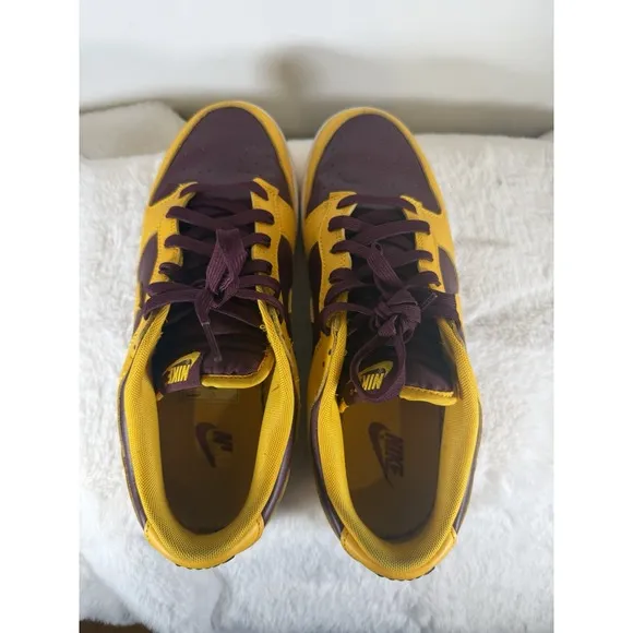 Nike Dunk Low Retro Arizona State Yellow Bordeaux Lightly Used Men's Size 11