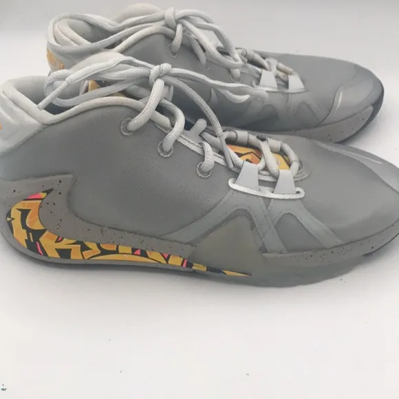 Nike Gray and Yellow High-Top Sneakers