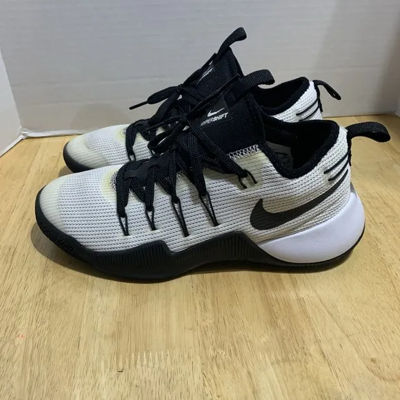 Nike Hypershift Zoom Mens Size 8 Basketball Shoes 844387-100 Black White