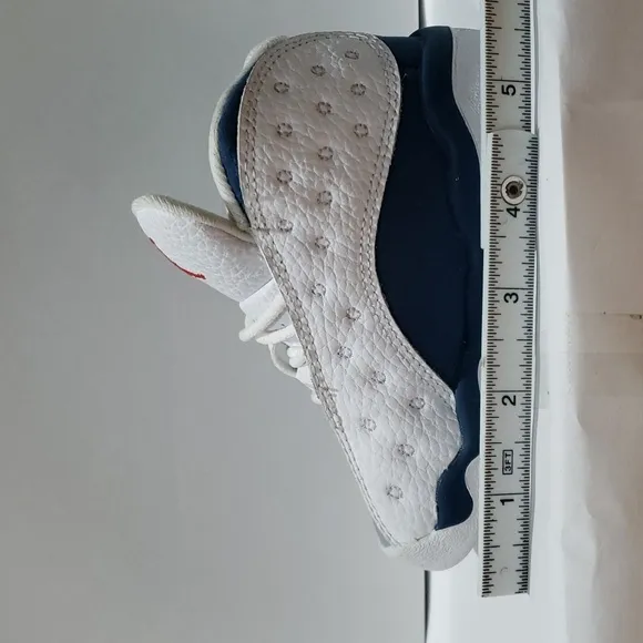 Nike. Jordan 13 Retro; Gray, White &amp; Blue; Hologram Button. Size 6C EUC