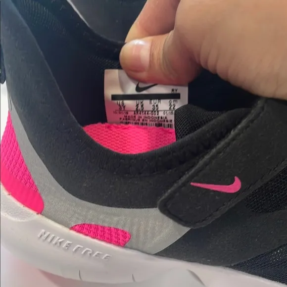 Nike Kids Black and Pink Shoes