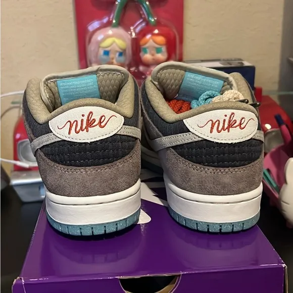 Nike Kids Shoes - Tan and Blue