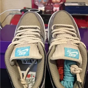 Nike Kids Shoes - Tan and Blue
