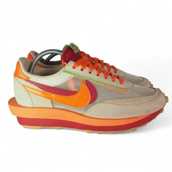 Nike LD Waffle x CLOT x Sacai Kiss of Death Net Orange Blaze DH1347-100 Men's 10