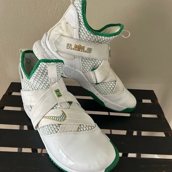 NIKE LEBRON SOLDIER 12 FIGHTING IRISH GREEN AND WHITE