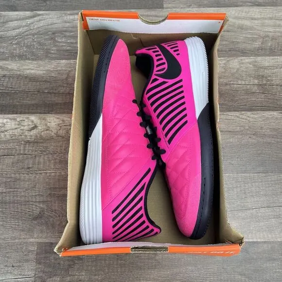Nike Lunar Gato II IC Indoor Soccer Shoes Futsal Pink 580456-605 Mens Size 11