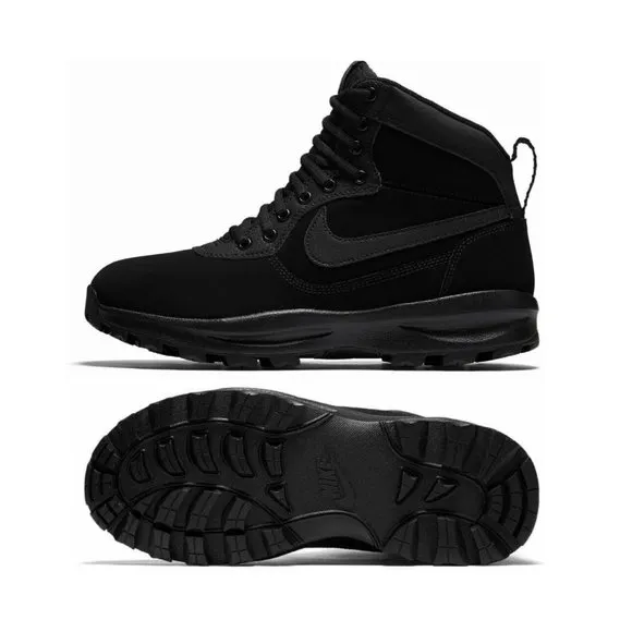 Nike Manoadome Mid Mens Hiking Trail Boots Triple Black 844358-003 NEW Multi Sz