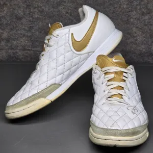Nike Mens 6.5 Shoes Tiempo Lunar TF Legend White R10 Ronaldinho Indoor Soccer‎