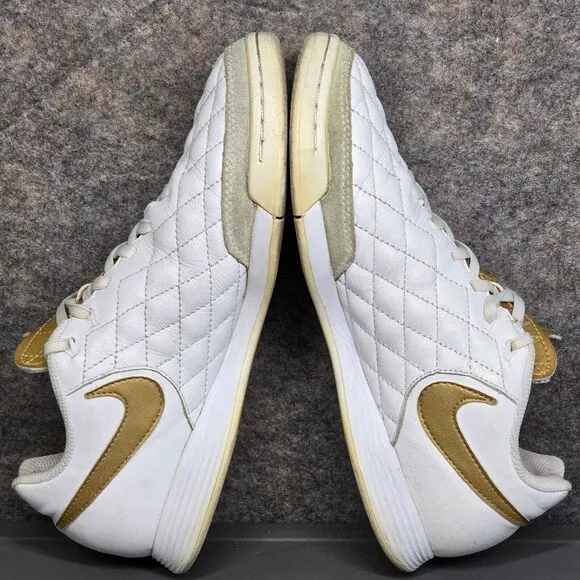 Nike Mens 6.5 Shoes Tiempo Lunar TF Legend White R10 Ronaldinho Indoor Soccer‎