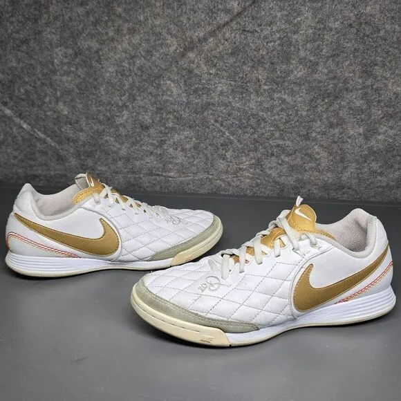 Nike Mens 6.5 Shoes Tiempo Lunar TF Legend White R10 Ronaldinho Indoor Soccer‎