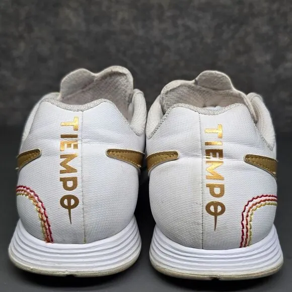 Nike Mens 6.5 Shoes Tiempo Lunar TF Legend White R10 Ronaldinho Indoor Soccer‎