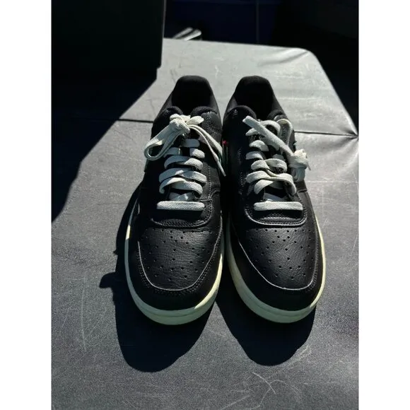 Nike Mens Court Vision Low Plaid Black &amp; Green Athletic Shoes Sz 12