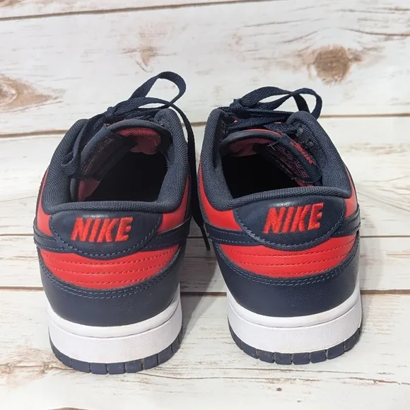 Nike Men's Dunk Low Retro Shoes - Red and Blue