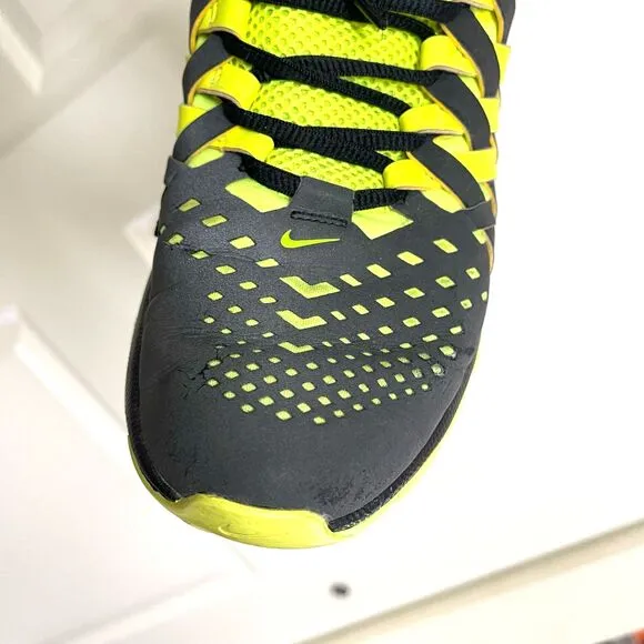 Nike Mens Free Trainer Black and Neon Running Shoes Sneakers Size 9.5