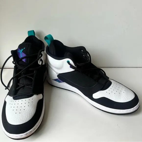 Nike Men's Jordan Fadeaway Basketball Shoes Black White Turbo Green Sz 10.5 NEW