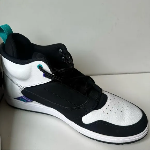 Nike Men's Jordan Fadeaway Basketball Shoes Black White Turbo Green Sz 10.5 NEW