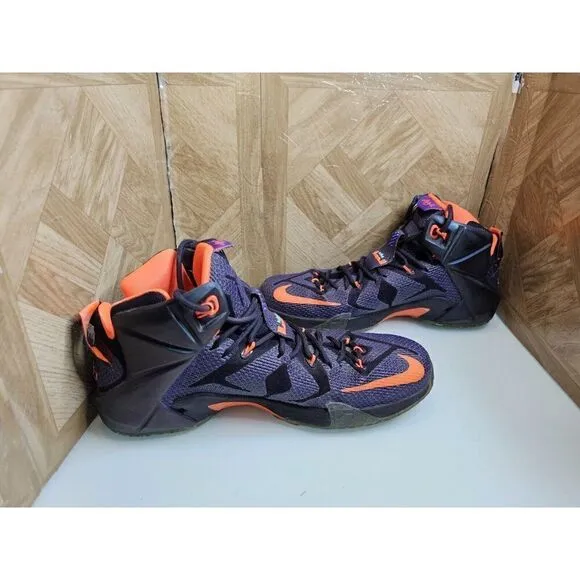 Nike Men's LeBron 12 Instinct Purple Basketball Shoes Size 12.  135