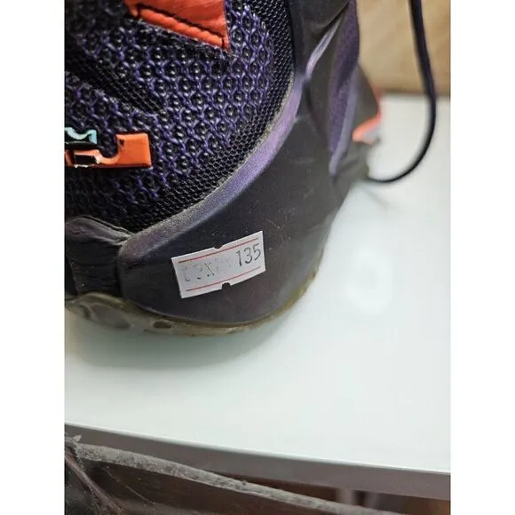 Nike Men's LeBron 12 Instinct Purple Basketball Shoes Size 12.  135