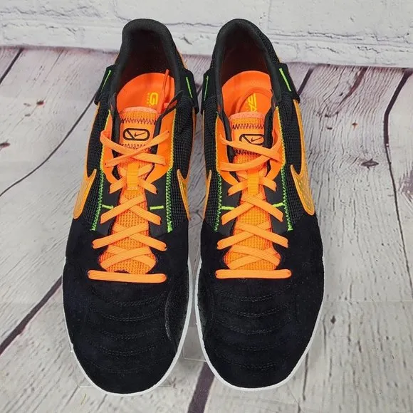 Nike Men's Streetgato Indoor Soccer Shoes Size 11 Black Total Orange