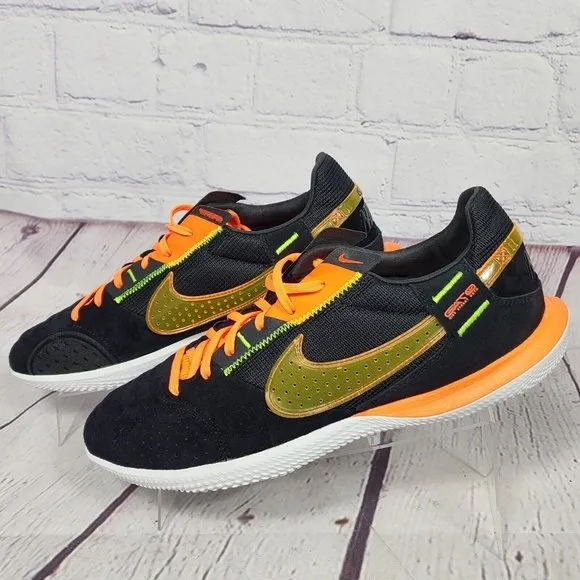 Nike Men's Streetgato Indoor Soccer Shoes Size 11 Black Total Orange