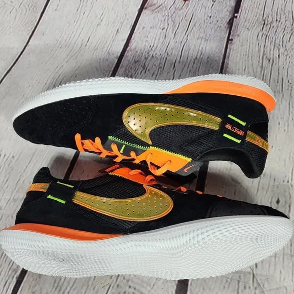 Nike Men's Streetgato Indoor Soccer Shoes Size 11 Black Total Orange