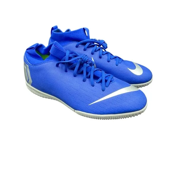 Nike Mercurial JR SuperflyX 6 Academy GS IC Soccer Shoes Boys 6 AH7343 400 New