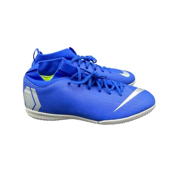 Nike Mercurial JR SuperflyX 6 Academy GS IC Soccer Shoes Boys 6 AH7343 400 New