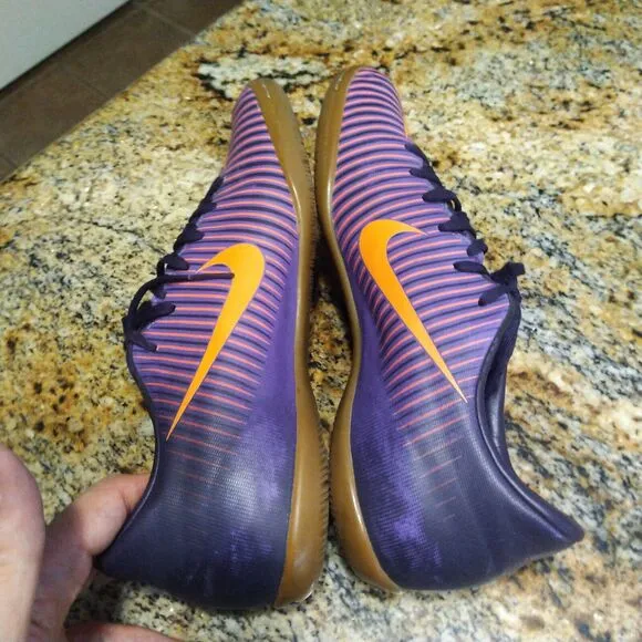 Nike Mercurial X Purple/Orange Indoor Soccer Shoes Men's Size 6.5 831966-585
