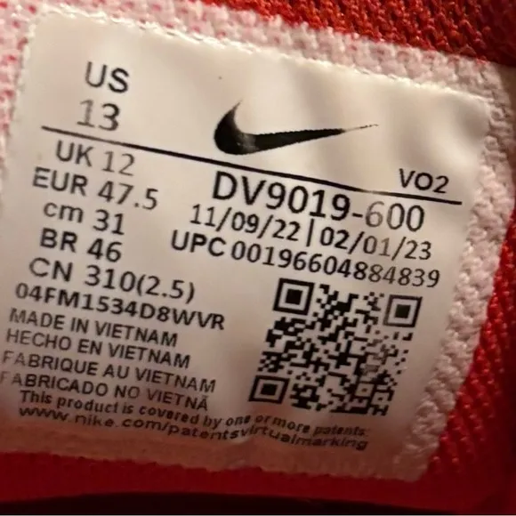 Nike Metcon Red and Yellow Athletic Shoes