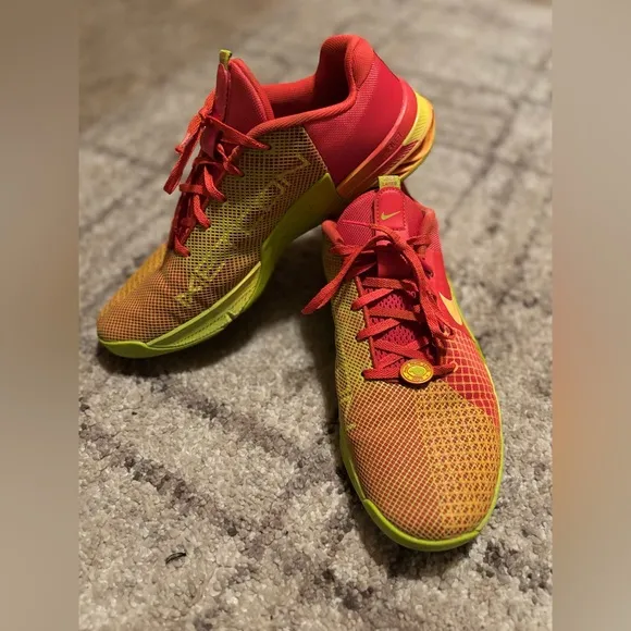 Nike Metcon Red and Yellow Athletic Shoes