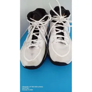 Nike‎ Mid-Top Basketball White Gold Athletic Shoes Comfortable Sports Footwear