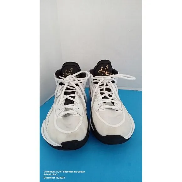 Nike‎ Mid-Top Basketball White Gold Athletic Shoes Comfortable Sports Footwear